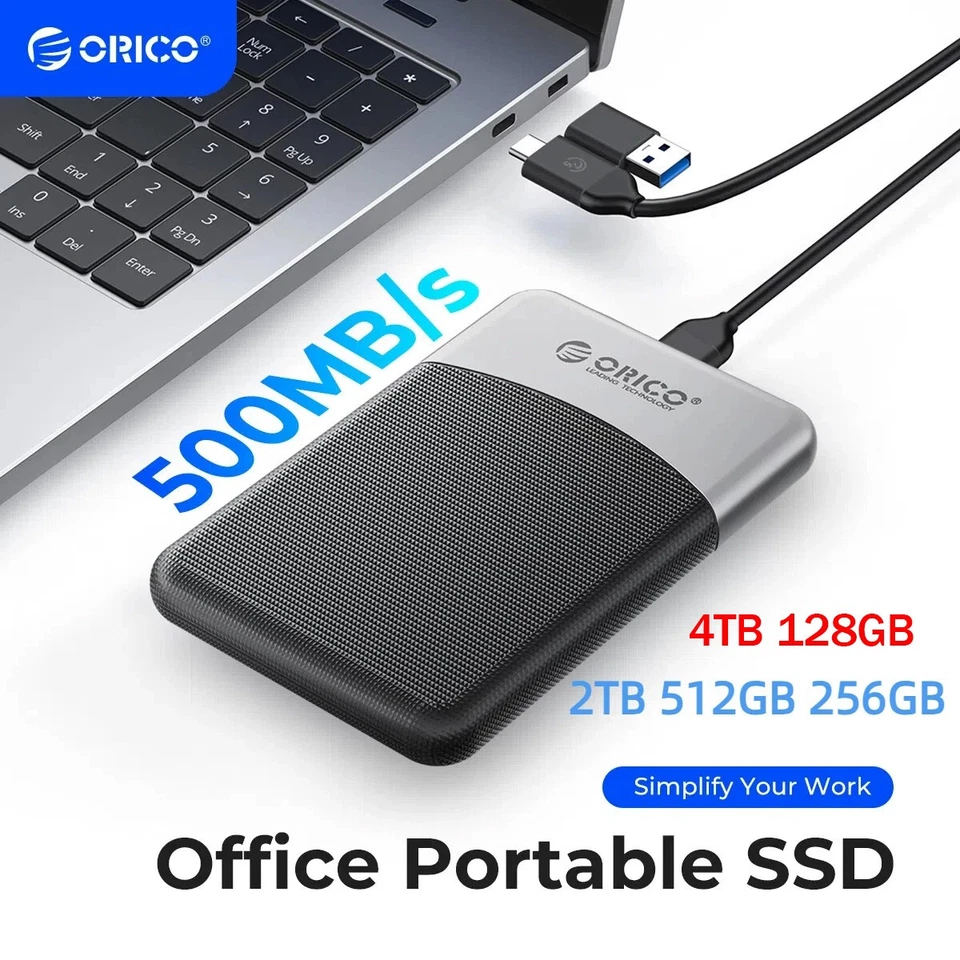 ORICO 128G - 4TB Externo SSD Hasta 2000 MB/s, Unidad de Estado Sólido Portátil USB 3.2 Foto 2 de 4