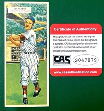 1955 Topps Double Header UNFOLDED PROOF #83/84 Joe Frazier AUTO/Mossi CAS Cert