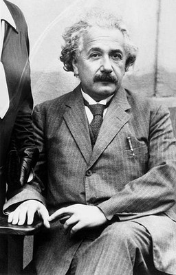 Albert Einstein Seated in portrait 1931 Historic Old Photo