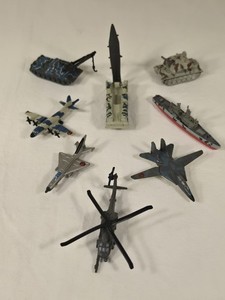 Lot Of 8 Micro Machines Military Vehicles Galoob Terror Troops Blue/Brown Camo