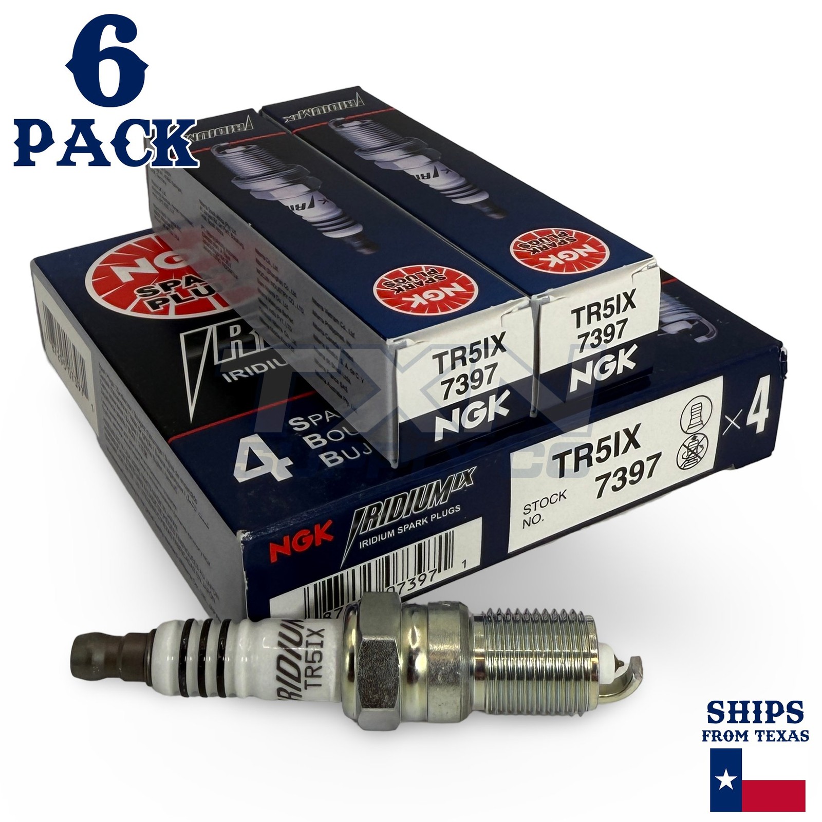 6 Pack NGK Iridium IX 7397 Spark Plugs TR5IXps