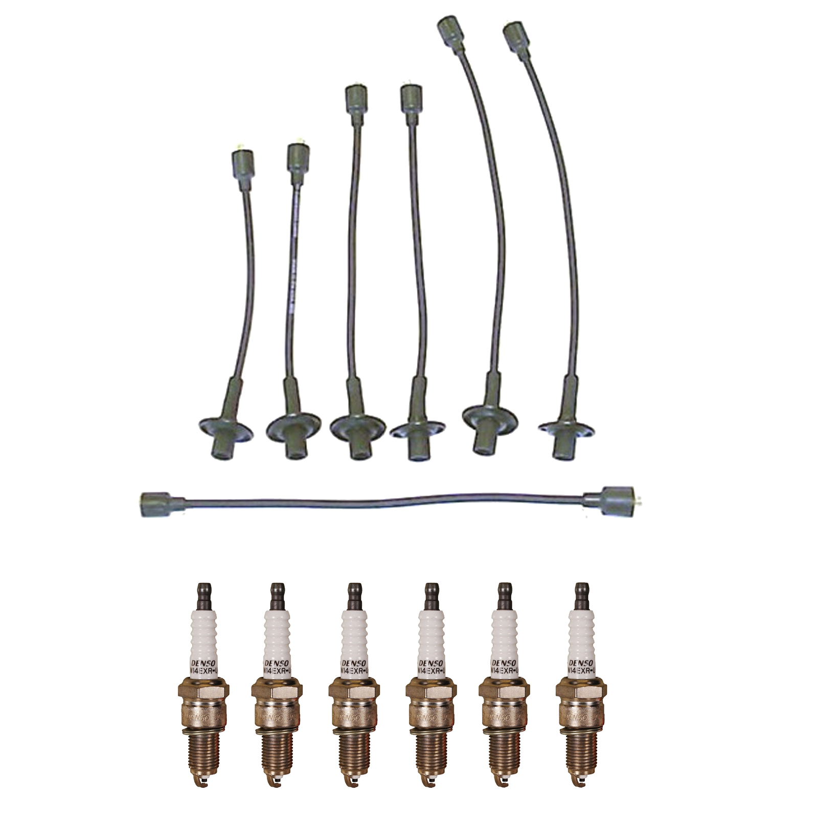 Denso Wire Set 7mm  6 U-Groove Design Spark Plug .032 Kit For Dodge Plymouth L6