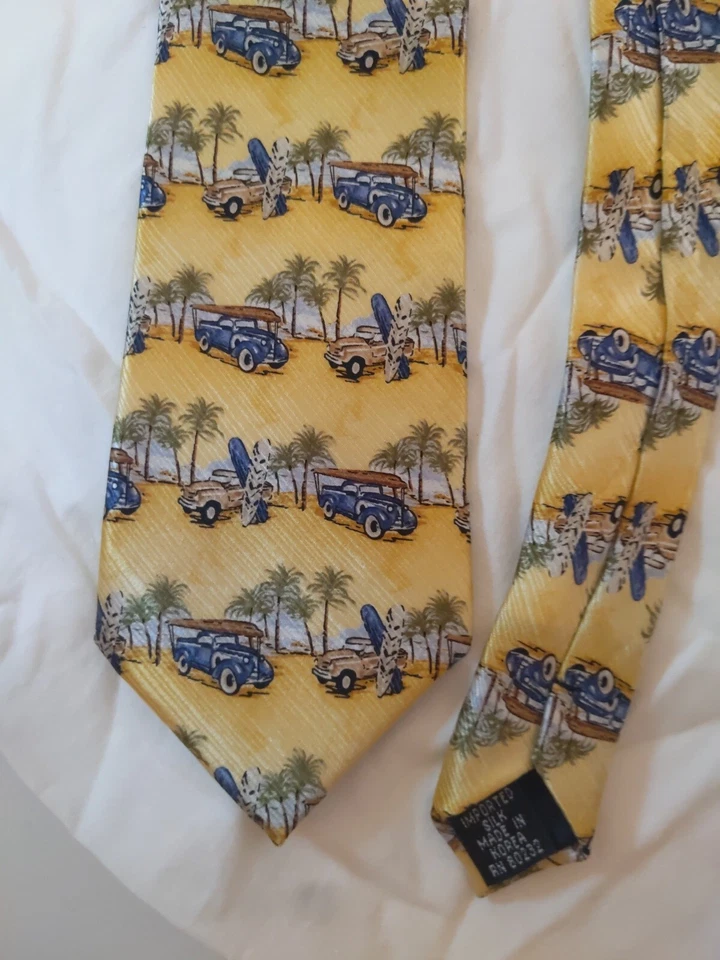 Class Club Cars Surfing Silk Necktie — 第 2/4 张图片