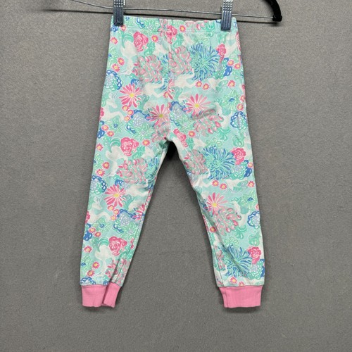 Lilly Pulitzer Pottery Barn Pajama Set Girls 3T Unicorn in Bloom Organic Cotton - Picture 9 of 13