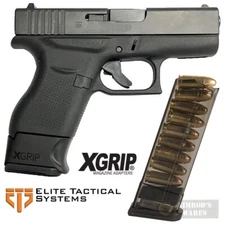 ETS Glock 43 9mm 9-Round MAGAZINE Carbon SMOKE + X-GRIP SMK-GLK-43-9 GL43-9