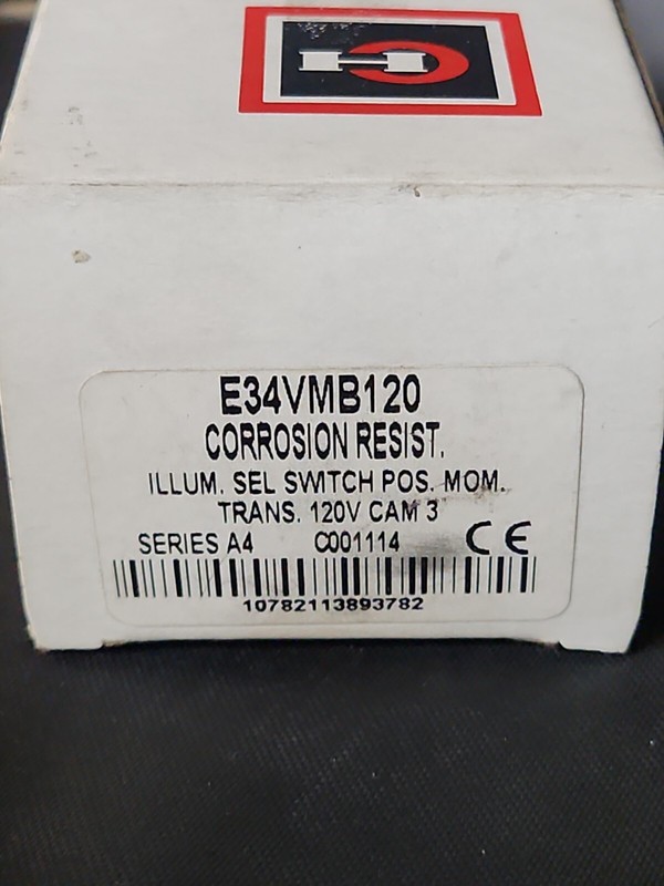 Cutler Hammer E34VMB120 Pushbutton Corrosion Resistant Illuminated 