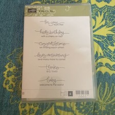 Stampin' Up A WORD FOR YOU 6 Stamps Set-NEW RETIRED