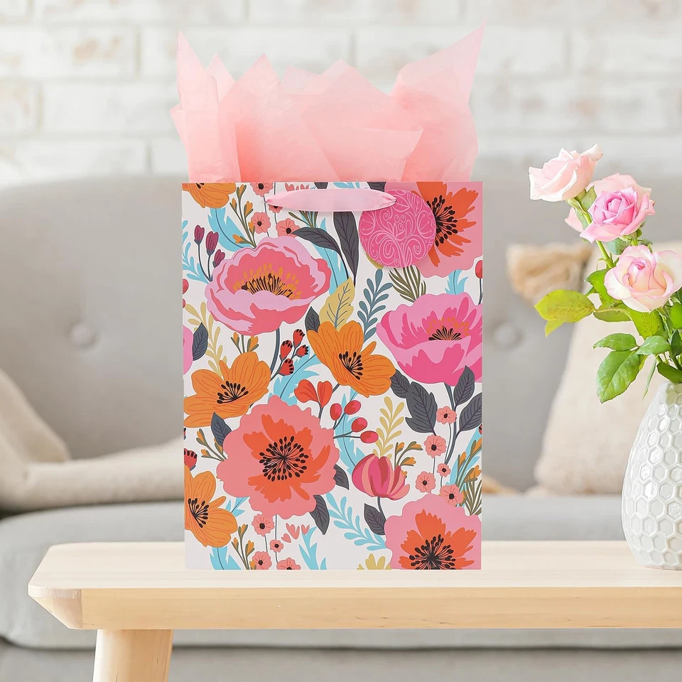 Bolsa de presente grande 13" com papel tissue para aniversário, Páscoa, chuveiro de noiva, Weddin - Imagem 2 de 4