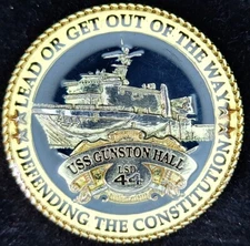 LSD-44 USS GUNSTON HALL CPO CHIEF - Lead or Get Out - Navy Challenge Coin