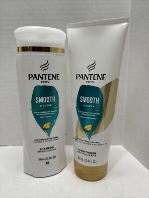 Pantene Pro-V Smooth & Sleek Shampoo & Conditioner Set Lot Of 2 New