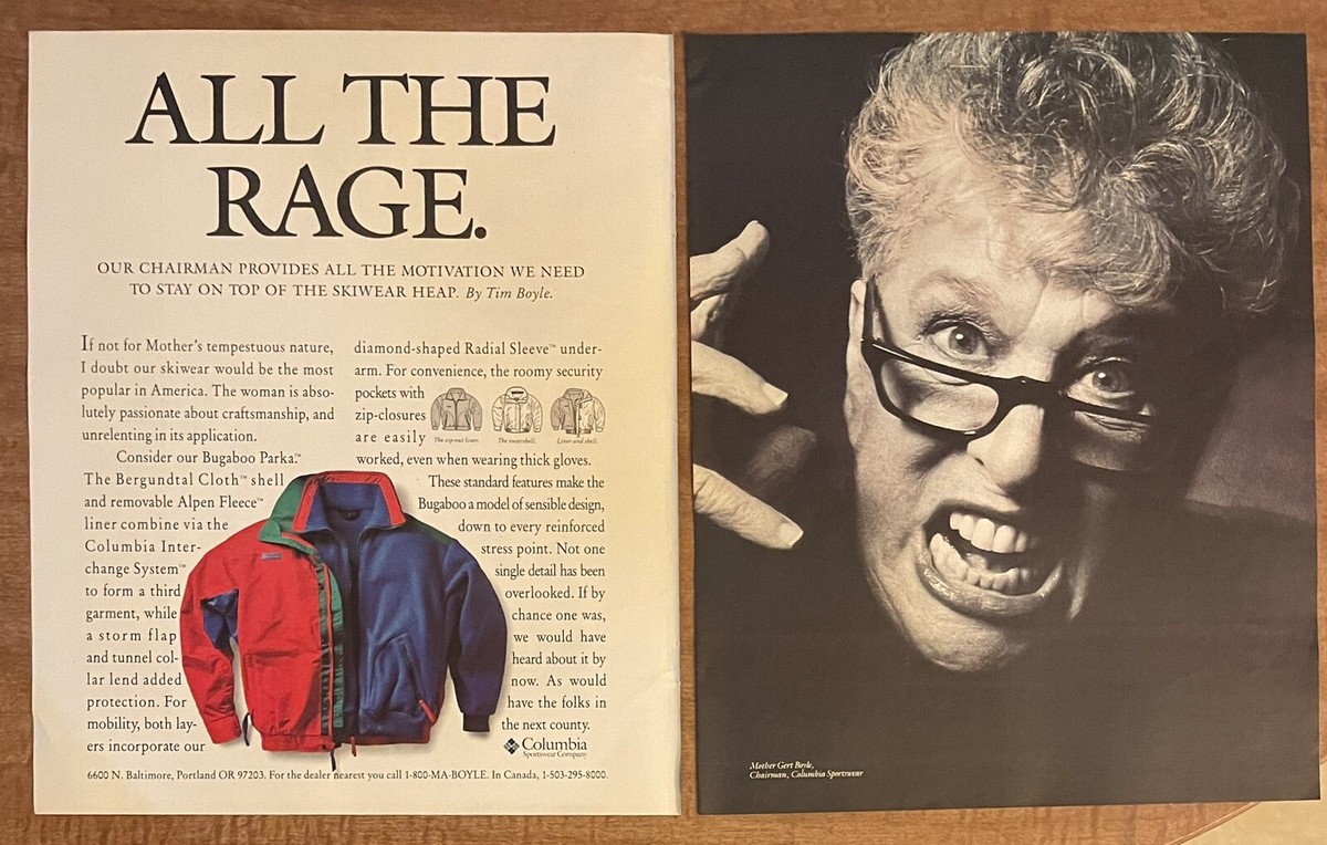 1991 Columbia Sportswear All The Rage Bugaboo Parka 2-Pg 90s Print