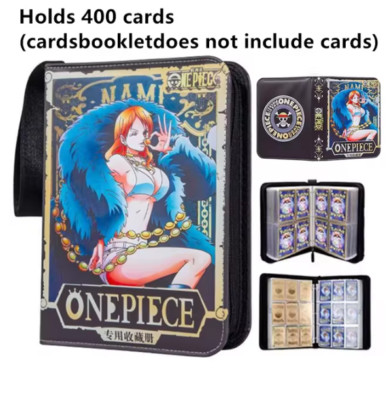 One Piece TCG Binder Premium leather Kawai Waifu Nami cute  4 grid 400 cards