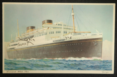 SS Georgic Cunard White Star Postcard Steamship Illustrated England A. 2792