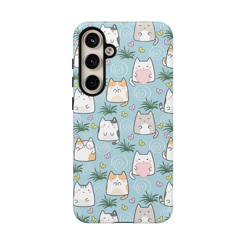 Cute Cat Phone Case, Kawaii Cat Lovers Mobile Cover - 第 238/277 張圖片