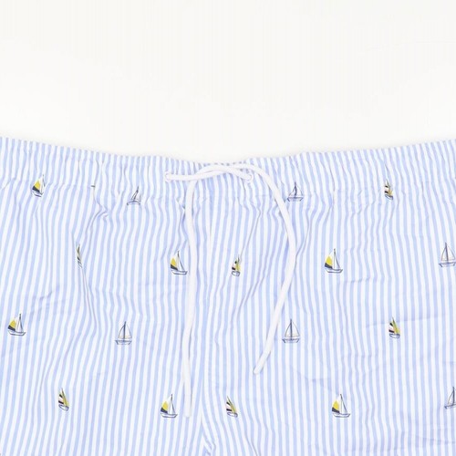 Marks & Spencer Mens Blue Polyester Blend Bermuda Shorts Size 3XL L6 Reg - Picture 3 of 10