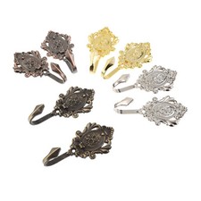 Ganci appendiabiti tendaggio finestra design rosa intagliato 2 pezzi 4 colori