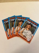 2024 Topps Heritage High Number Connor Kaiser  RC #700- Rockies "4-card lot"