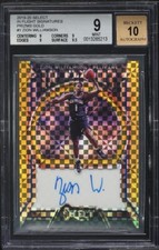 2019 Select Zion Williamson Rookie Gold Prizm In Flight Auto /10 Bgs 9 Pop 1/1