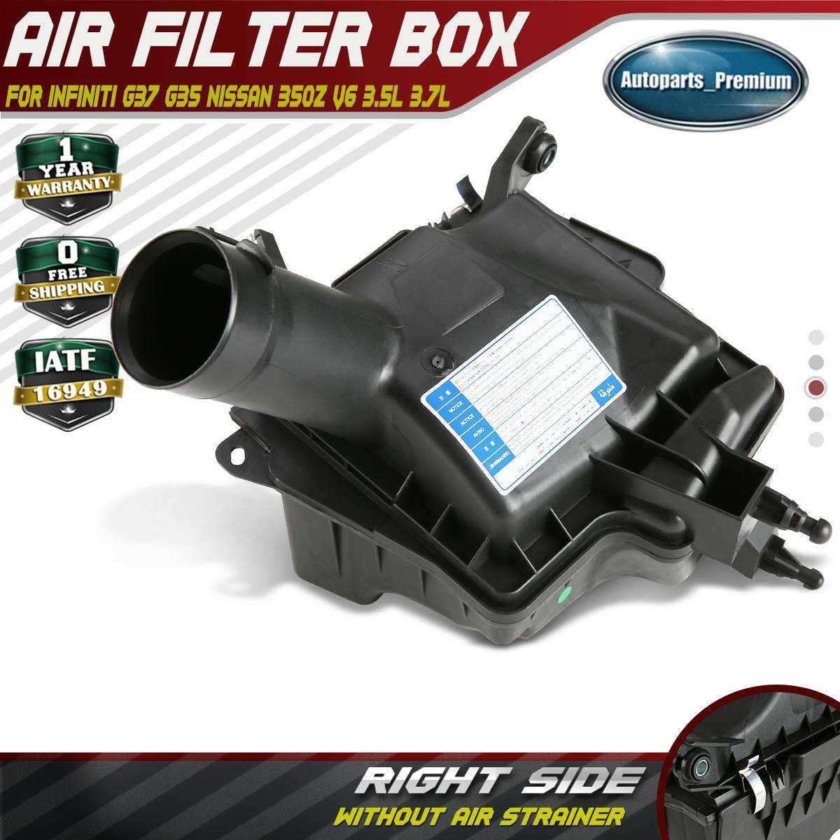 Right Air Cleaner Intake Filter Box for Infiniti G35 07-08 G37