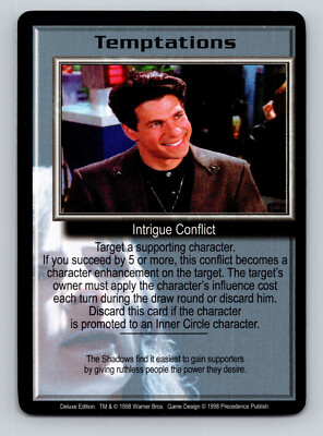 1998 Deluxe Edition Babylon 5 CCG Temptations Conflict Event Card TCG SciFi TV