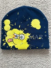 SPONGEBOB SQUAREPANTS Beanie Winter Knit Cap Hat Boys Girls Nickelodeon Blue VTG