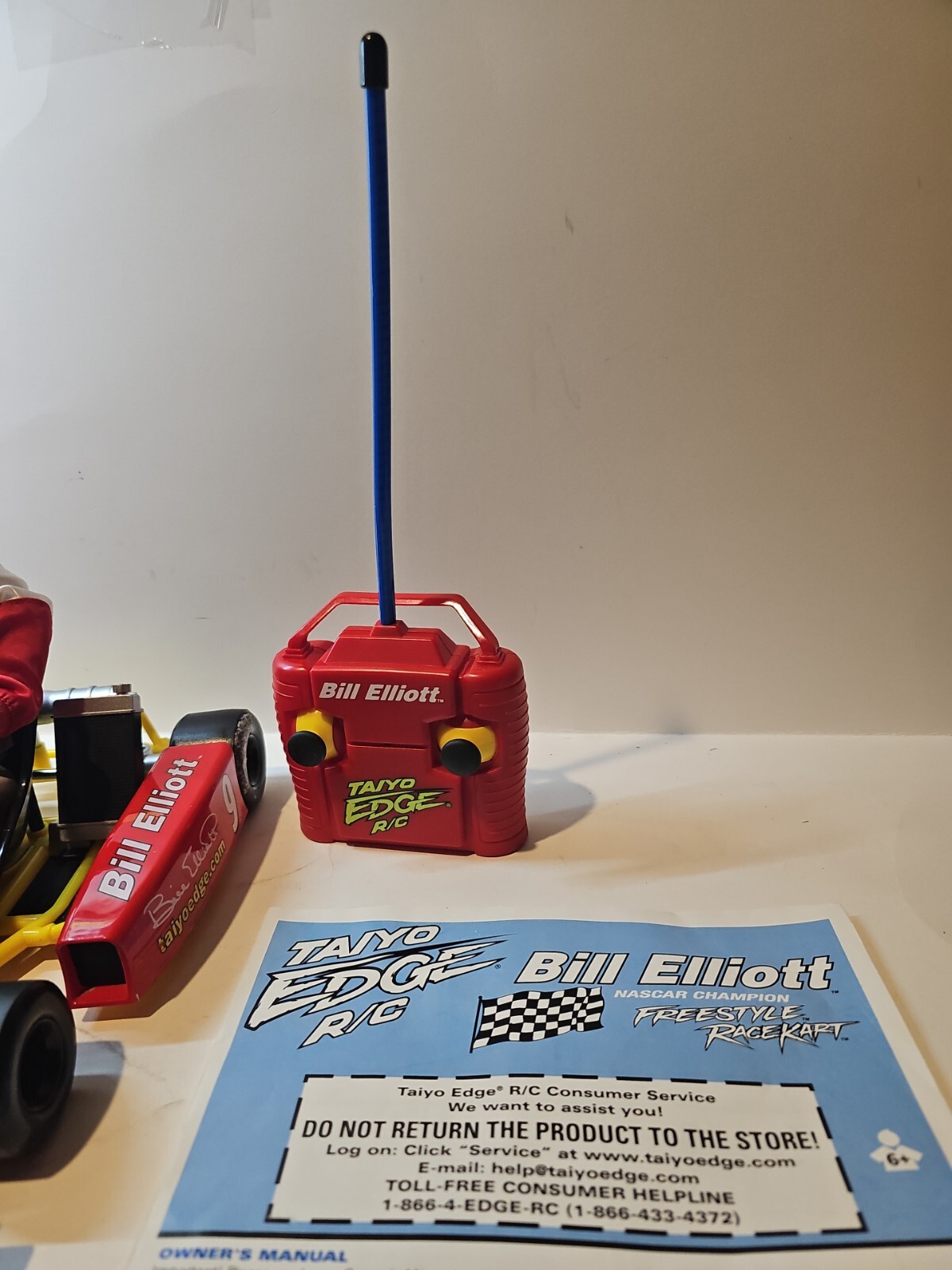 2003 Bill Elliott Taiyo Edge RC Car Freestyle Race Kart Remote