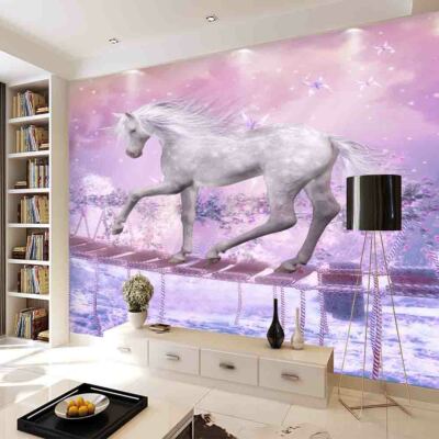 White Horse Bridge Full Wall Mural Photo Wallpaper Printing 3D Decor Kid Home