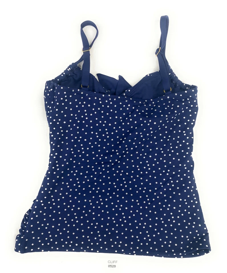 Traje de baño Tommy Bahama Tankini a lunares, azul marino, pequeño Foto 3 de 3