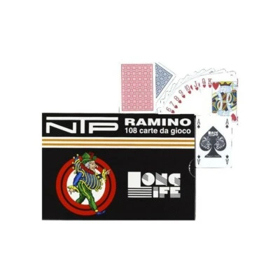 5 CONFEZIONI NTP LONG LIFE RAMINO POKER BRIDGE 100% PLASTICA SPEDIZ. GRATIS