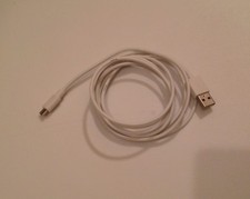 USB Micro Charging Cable White 6'
