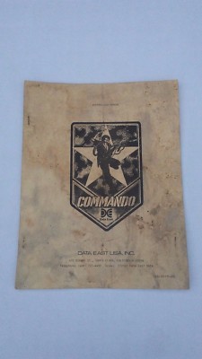 COMMANDO-Data East w/ SCHEMATICS-Orig. Manual-L@@K!