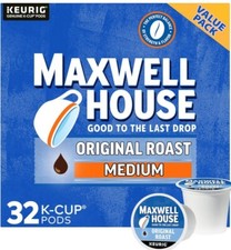 Maxwell House Original Roast Medium Roast K-Cup Coffee Pods 32 ct Box