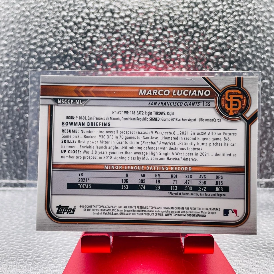 2022 Bowman Chrome National Convention #NSCCP-ML Marco Luciano - Image 2 of 4