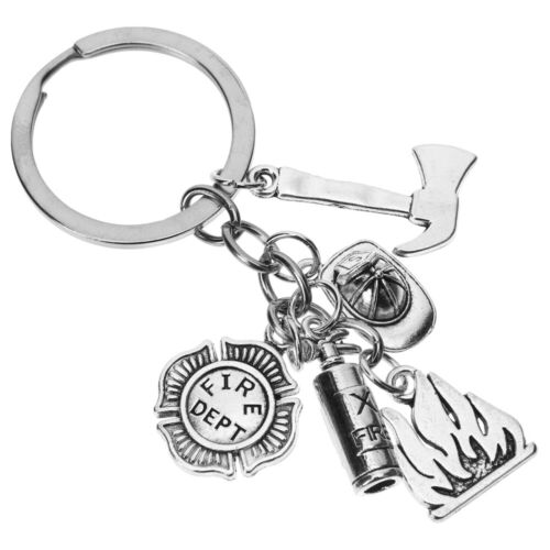 Firefighter Key Chains Fighting Car Charm Keychain Decorate - Picture 1 of 14