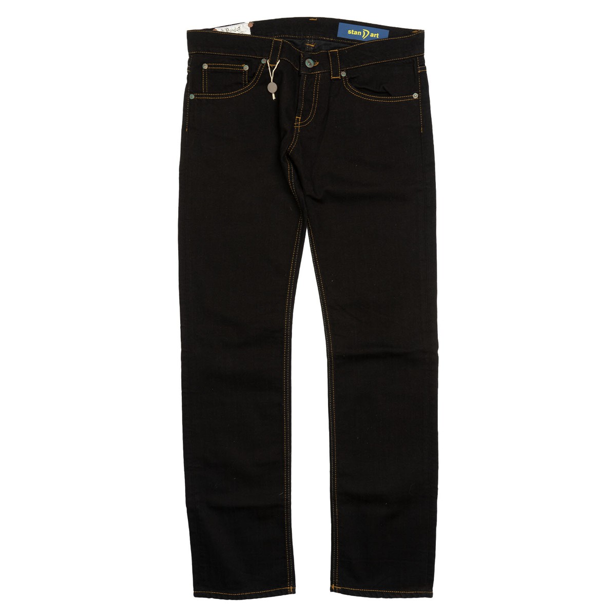 Dondup Mid-Rise Straight Leg Jeans, Black, Size: 31 UK