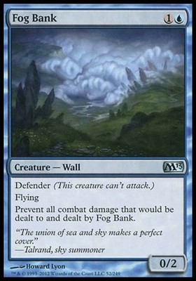 fog mtg card 1x Fog Bank M13 MtG Magic Blue Uncommon 1 x1 Card Cards