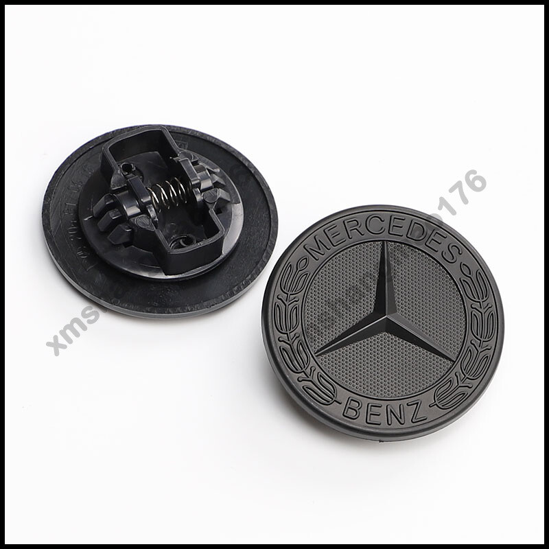 AMG Matte Black Flat Laurel Wreath Hood Emblem for Mercedes W205 W213