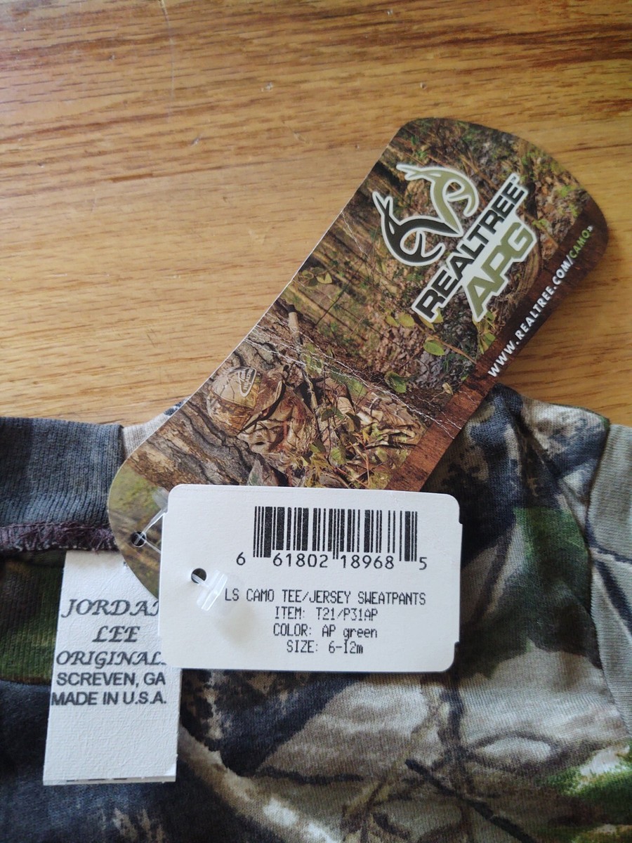 Realtree APG Camouflage Baby Outfit 6-12 Month Shirt Pants Hunting