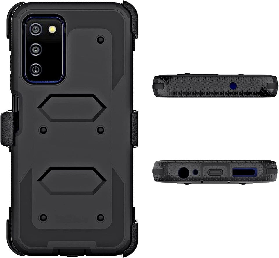 Rugged Holster ShockProof Case Swivel Belt Clip Kickstand Cover Screen Protector - Image 4 of 4