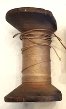 John C Meyer Lowell MA Wooden Spool of Thread 3" VTG Rustic Craft Projects AS IS