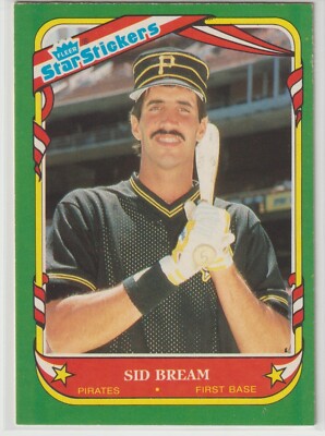 1986 Fleer Star Stickers - SID BREAM - #14 - Pittsburgh Pirates