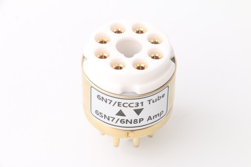 1pc Gold plated ECC31 6N7G TO 6SN7 CV181 B65 ECC32 ECC33 tube converter adapter - Picture 2 of 5