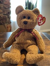 Ty Beanie Baby Curly The Bear - 4052 with MULTIPLE ERRORS 93/96 (KR) P.V.C