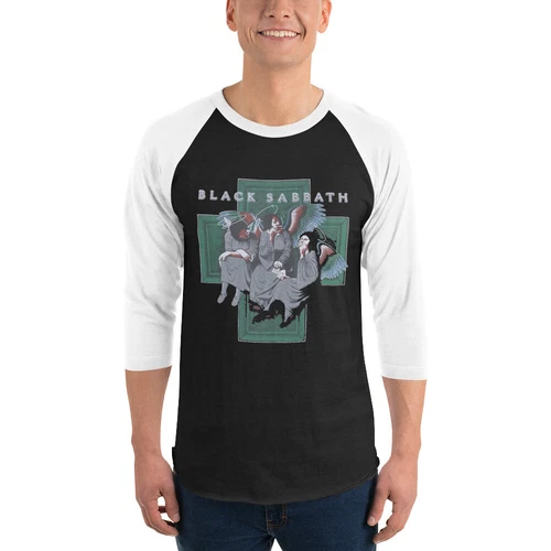Black Sabbath Unisex 3\4 Sleeve Baseball Tee