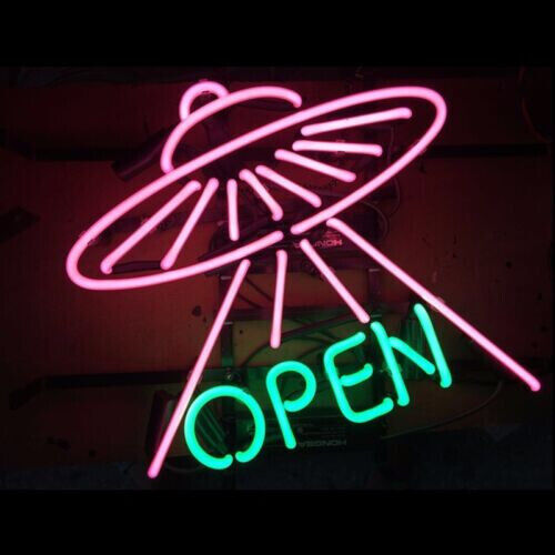 Open Neon Light Sign 20"x16"Shop Bar Restaurant Store Wall Display Decor - Picture 1 of 3