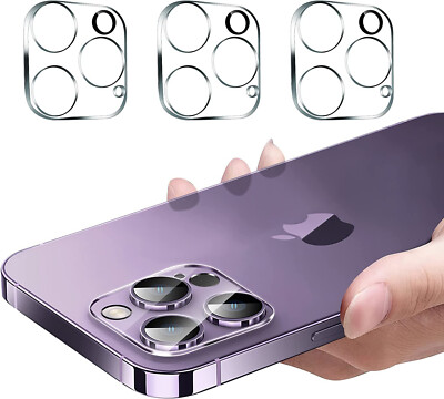 3 Pack For Phone 14 13 12 Pro Max Tempered Glass Camera Lens Cover Protector