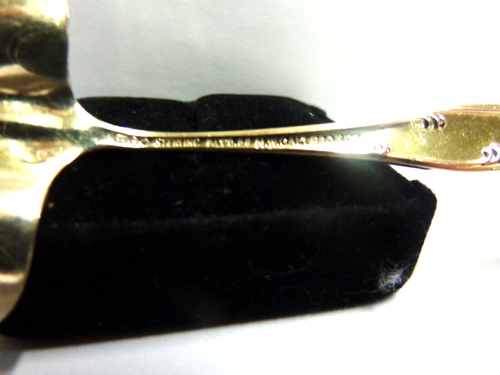 sterling silver repousse patt serving scoop sz 4.5 in lg wgt 17.8 grams dom/haff - Picture 8 of 9