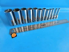USED,SNAP ON TOOLS  3/8 IN. DR. " 1/4 IN. THRU 15/16IN." DEEP SOCKETS, SET OF 12