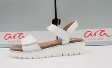 Ara Womens Bellvue Double Adjustable Platform Sandal White 40