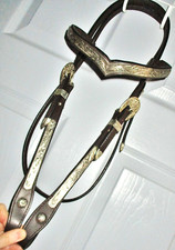 Western Silver Show Dark Oil  leather Browban...